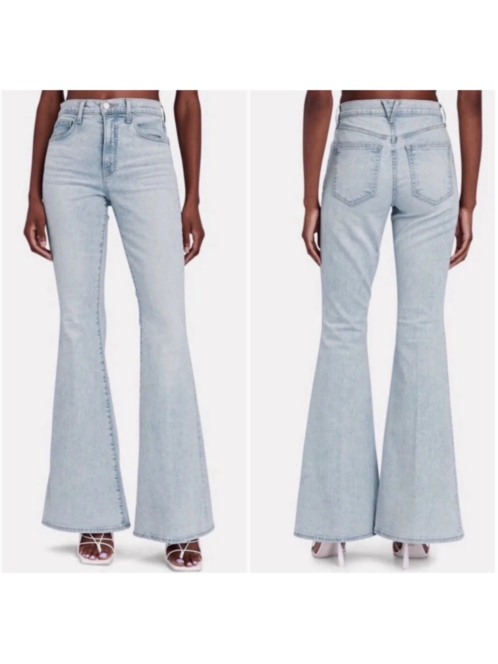Veronica Beard NEW Sheridan Bell Bottom Flare Jeans in Sky Wash Mid Rise 26x31